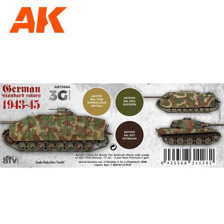 AK Interactive GERMAN STANDARD COLORS 1943-45