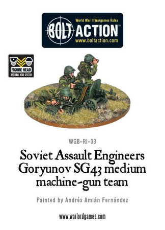 BOLT ACTION Soviet Assault Engineers SG43 MMG team