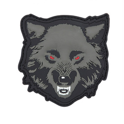 Naszywka 3D PVC Wolf Head grey 101 INC