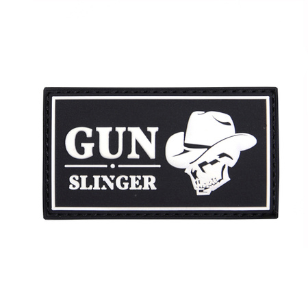 Naszywka 3D PVC Gun slinger skull cowboy black