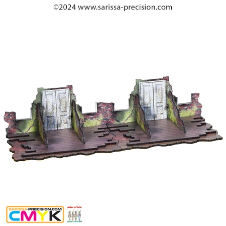SARISSA PRECISION - Destroyed City Ground Floors - Straights x2 - Full Colour