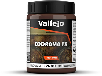 Vallejo: 26.811 - Diorama FX - Thick Mud - Brown Mud (200 ml)