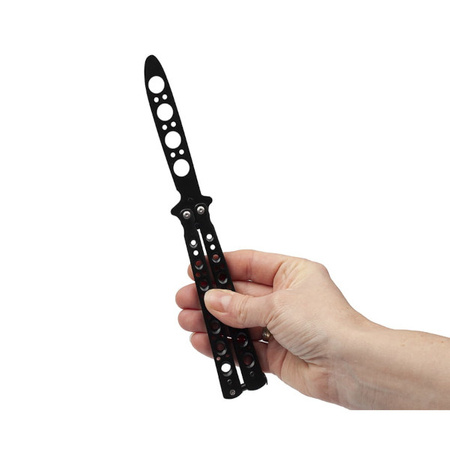 Nóż Motylek Treningowy Czarny 