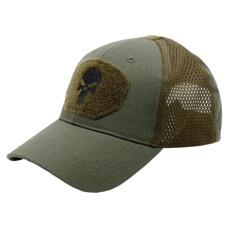 Czapka Taktyczna Mesh Punisher Zielona OUTLANDRA