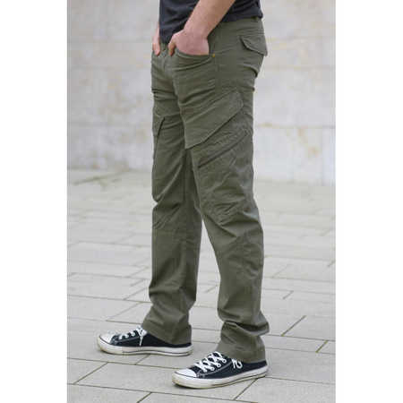 Spodnie ADVEN slim fit olive Brandit