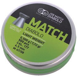 Śrut JSB Green Match Light Weight 4.52mm 0.500g (000010-500-5)