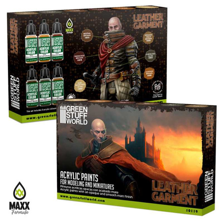 Green Stuff World Zestaw farb Leather Brown