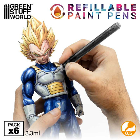 GSW - Refillable paint pen 0.5 (pack x6)