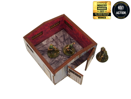 MICRO ART - WW2 NORMANDY LARGE TIN SHED (28MM)