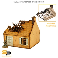 SARISSA PRECISION - DESTROYED SINGLE-STOREY HOUSE (28MM)