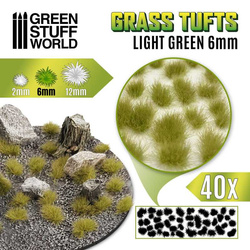 Green Stuff World Grass TUFTS - 6mm self-adhesive - LIGHT GREEN
