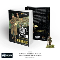 BOLT ACTION Third Edition Rulebook with Francis S. Currey Special Miniature