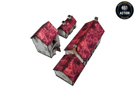 MICRO ART - WW2 NORMANDY HOMESTEAD W. OUTBUILDINGS (28MM)