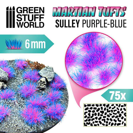 Green Stuff World Martian Fluor Tufts - SULLEY PURPLE-BLUE 6mm