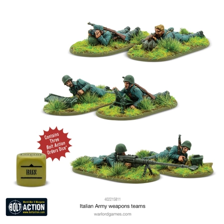 BOLT ACTION Italian Army Weapons Teams