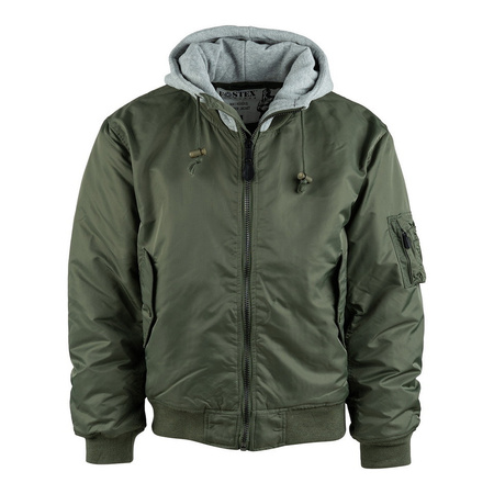 Kurtka bomberka z kapturem MA-1 Olive Fostex 
