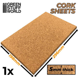 Green Stuff World Cork Sheet in 5mm