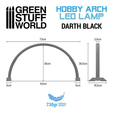 Green Stuff World Lampa LED Hobby Arch Czarna