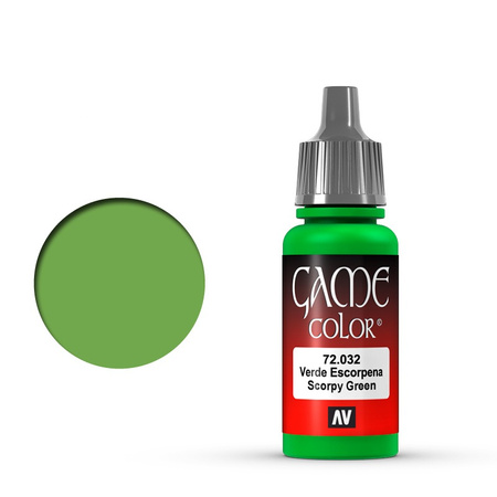 Vallejo: 72.032 - Game Color - Scorpy Green (18 ml)
