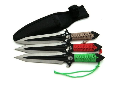 Zestaw Noży Do Rzucania 3 kolory BSH Adventure