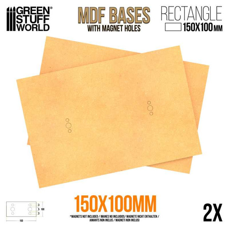 GSW - MDF Bases - Rectangular 100x150mm x2