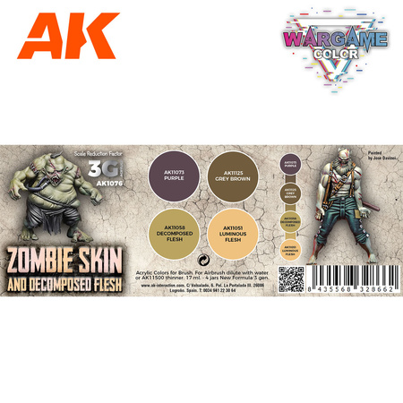 AK Interactive WARGAME COLOR SET. ZOMBIE SKIN.