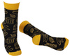 Skarpety BENNONKY Beer czarno-żółte Bennon