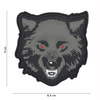 Naszywka 3D PVC Wolf Head grey 101 INC