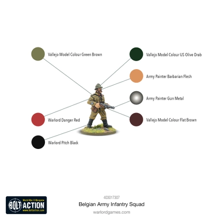 BOLT ACTION Belgian Infantry Squad