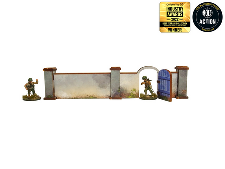 MICRO ART - WW2 NORMANDY WALL W. GATE (HIGH) (28MM)