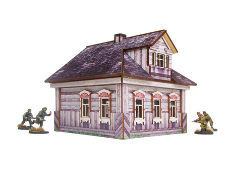MICRO ART - WW2 Ostfront Village Whitewashed Dacha (1) (28mm)