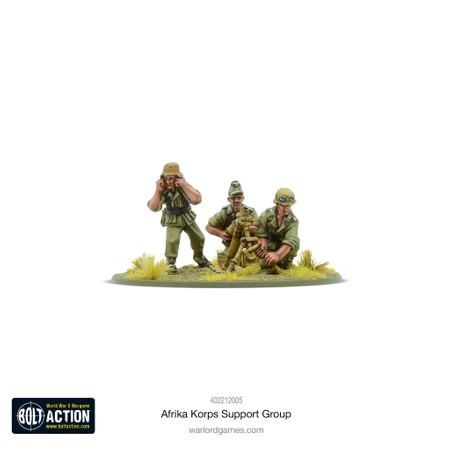 BOLT ACTION Afrika Korps Support Group (HQ, Mortar & MMG)