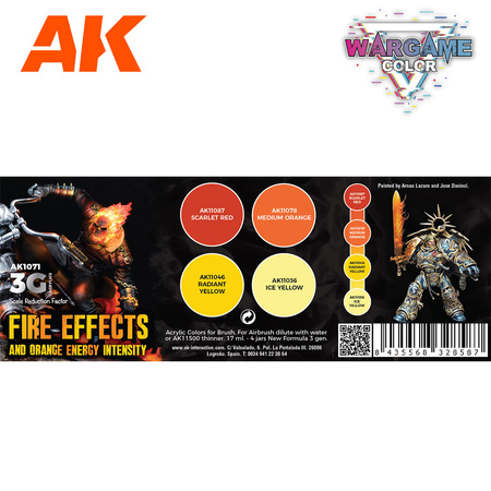 AK Interactive WARGAME COLOR SET. FIRE EFFECTS.