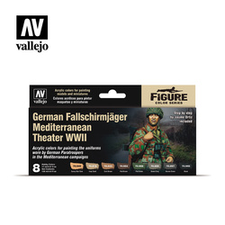 VALLEJO 70188 Model Color Zestaw 8 farb - German Fallschirmjäger Mediterranean Theater WWII by Jaume Ortiz