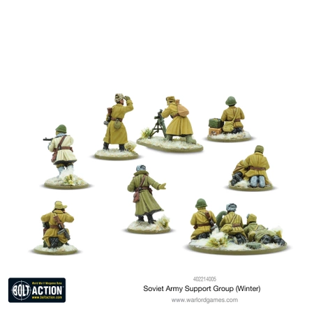 BOLT ACTION Soviet Army (Winter) Support Group (HQ, Mortar & MMG)