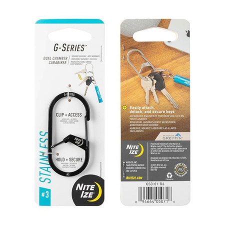S-Biner 2 k.G-Series #3 stal czarny Nite Ize 