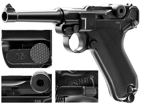 Pistolet Wiatrówka Legens P.08 kal. 4,5mm BB BLOW BACK 
