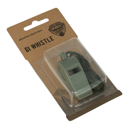 Gwizdek sygnalizacyjno-ratunkowy plastikowy zielony Fosco