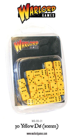 WARLORD - Kostki 30 Yellow D6 (10mm)