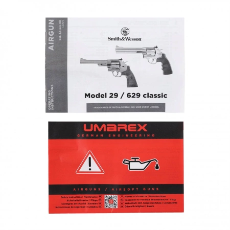 Rewolwer wiatrówka Smith&Wesson M29 4,5 mm 3" z kaburą ze skóry ekologicznej