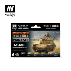 VALLEJO 70209 Zestaw World War II 6 farb - Italian Armour & Infantry