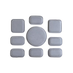 Zestaw szarych wkładek z pianki Memory Foam do hełmów taktycznych FMA