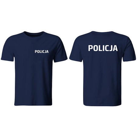 Koszulka Granatowa z nadrukiem POLICJA