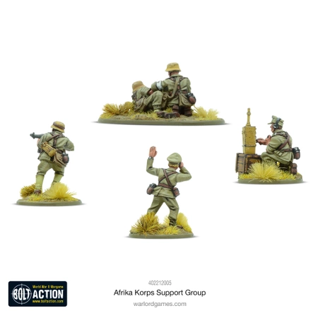 BOLT ACTION Afrika Korps Support Group (HQ, Mortar & MMG)