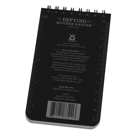 NOTES WODOODPORNY 3x5''  CZARNY / BLACK