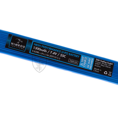 Bateria Lipo 7.4V 1300mAh 25C 1+1 Nimrod