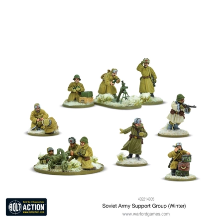 BOLT ACTION Soviet Army (Winter) Support Group (HQ, Mortar & MMG)