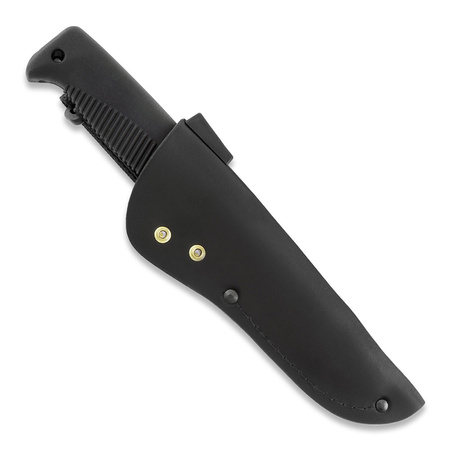 Nóż Peltonen Sissipuukko M07 Ranger Black PTFE - skórzana pochwa czarna FJP003