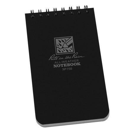 NOTES WODOODPORNY 3x5''  CZARNY / BLACK
