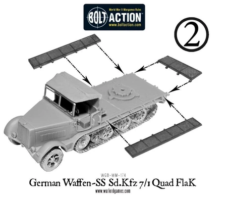 BOLT ACTION Waffen-SS Sd.Kfz 7/1 quad FlaK